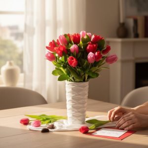 Arreglo de Tulipanes - Flores románticas - Flores para el 14 de Febrero | The Goolden Gifts